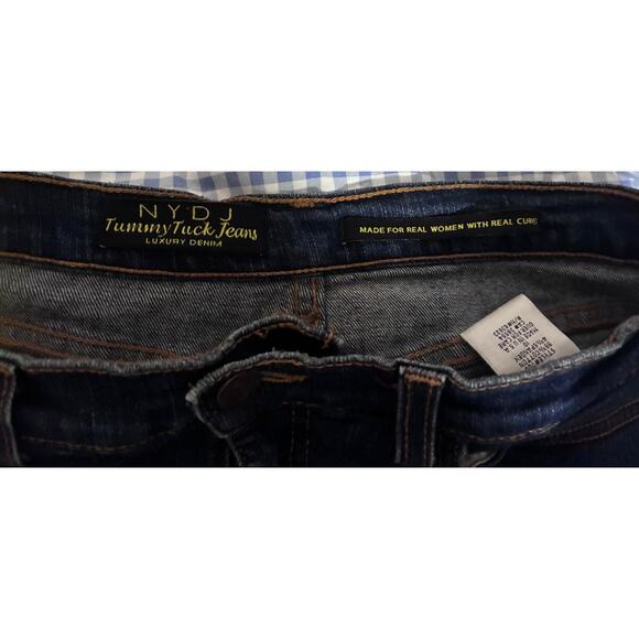 NYDJ Tummy Tuck Jeans Luxury Denim Women’s Size 10 Style 700 Dark Wash Slimming - Picture 4 of 8